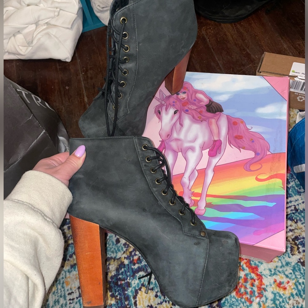 Jeffrey Campbell Litas Black Size 8